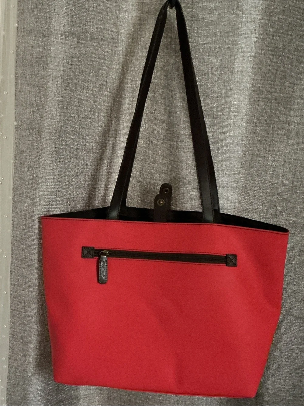 Red Everyday Tote with Black Handles